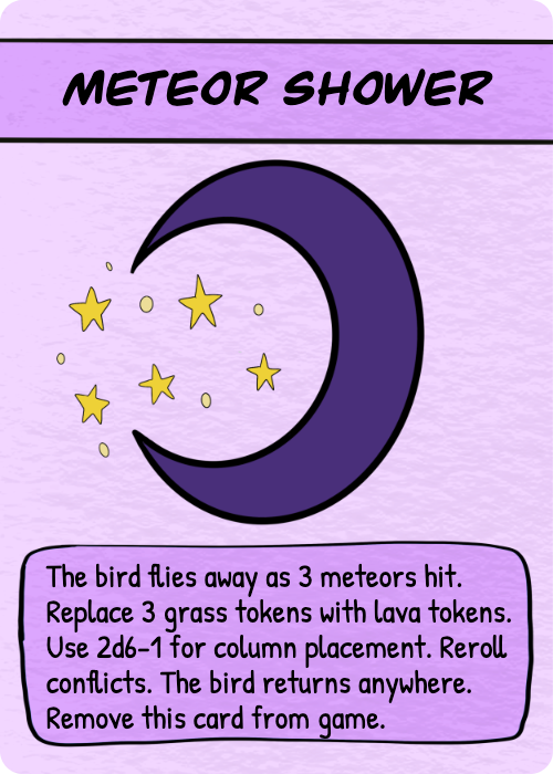 Special event card - Meteor Shower
